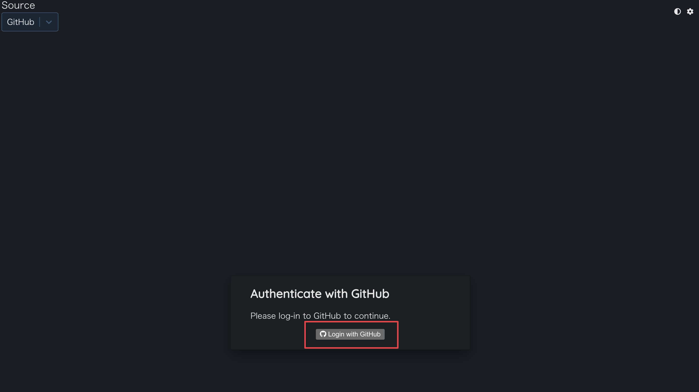 Keymap Editor の GitHub ログイン画面